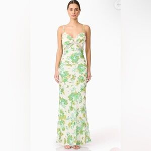 NWT Elliatt The Tess Floral Maxi Dress in Green size Small